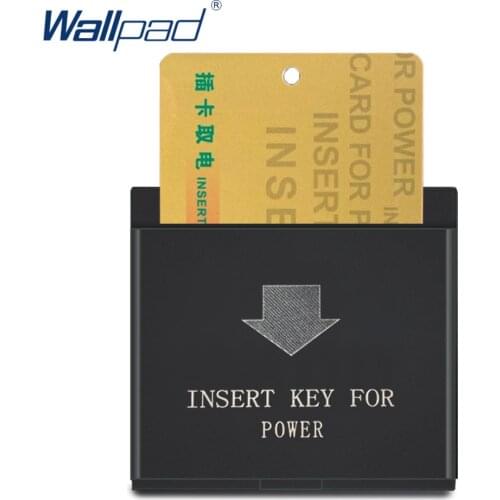 Wallpad Luxury Hotel Card Switch Insert Key For Power Outlet Function Key For Wall White And Black Plastic Module Only