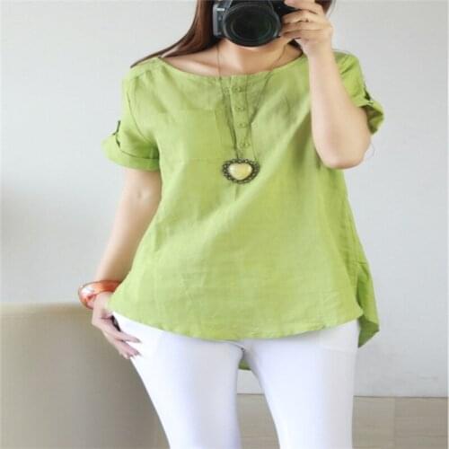 Женские льняные рубашки YANQINGHUAN China At AliExpress