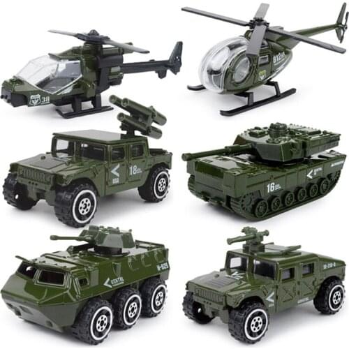 1:87 Military World War 2 Car Plane Helicopter Tank Truck Army Classic toys for kids