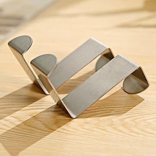 2PCS Home Kitchen Door Hook Stainless Steel Self Holder Cabinet Clothes Hanger Hanging Coat Drawer Rack Towel Storage Organizer