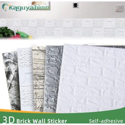 Kaguyahime 3D Wallpaper Brick DIY Waterproof Self-Adhesive Decor Tile Wallpaper For Kids Room Living Room 3D Wall Sticker Brick