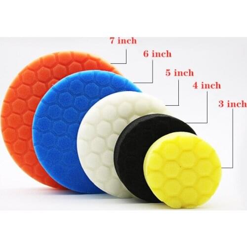 5pcs/set 3-7 Inch Car Buffing Sponge Polishing Pad Kit For Ceramics Stone Car Polishing Waxing Glaze Removes Scratches Tool