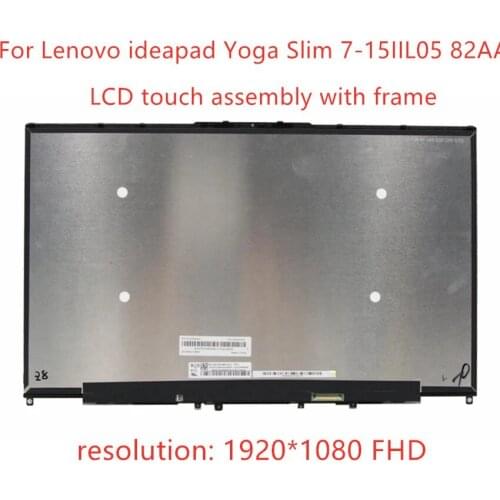 Free shipping 15.6''inch For Lenovo ideapad Yoga Slim 7-15IIL05 82AA FHD 1920×1080 LCD Display Touch Screen Digitizer assembly