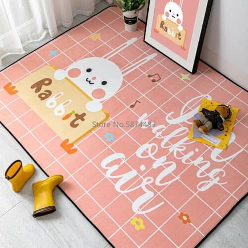 Nordic Cartoon Animal Large Carpet Absorbent and Wear-resistant Door Mats Living Room Bedroom Entrance Mats Bay Window Mats