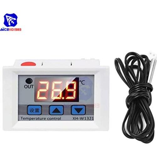 Diymore Digital Temperature Controller Switch Module 12V DC -50 -110℃ Digital Thermostat Board with 1M Waterproof Sensor Probe