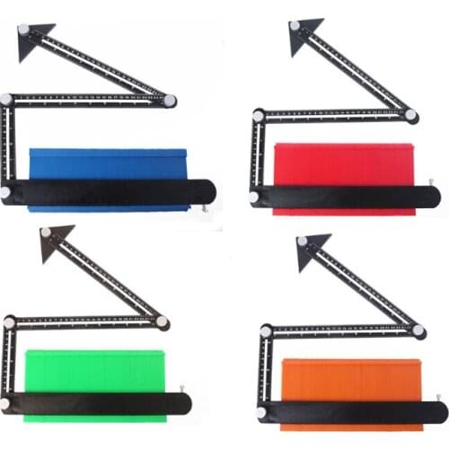 Contour Gauge with Lock Widen Shape Duplicator Profile Tool Master Outline Measuring Plastic Ruler Woodworking Templates