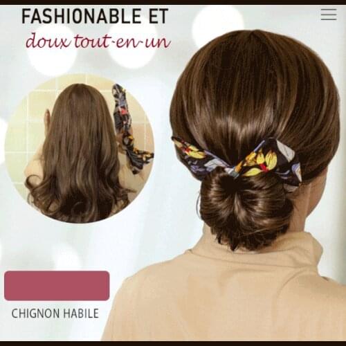 Lazy Hair Coiler Hair Clip Bun Women Fashion Fabric F;oral Hair Bands hair rope Summer Knotted Wire Headband Print Hairpin