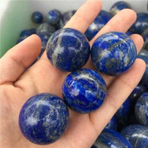 Small size Lapis Lazuli handmade Crystal Sphere Gemstone Hand Massager Crystal ball for decoration natural stone healing