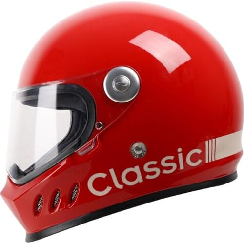 Vintage Motorcycle Helmet Retro Moto Full Face Helmet Motorbike Helmet Personality Motocross Riding Scooter Capacete Summer