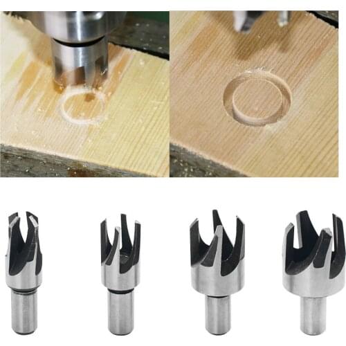 8PCS/set 1/4" 3/8" 1/2" 5/8" Claw Type/ Cylinder Type Carbon Steel Wood Plug Hole Cutter Drill Bit Set 10MM Shank 6/10/13/16 mm