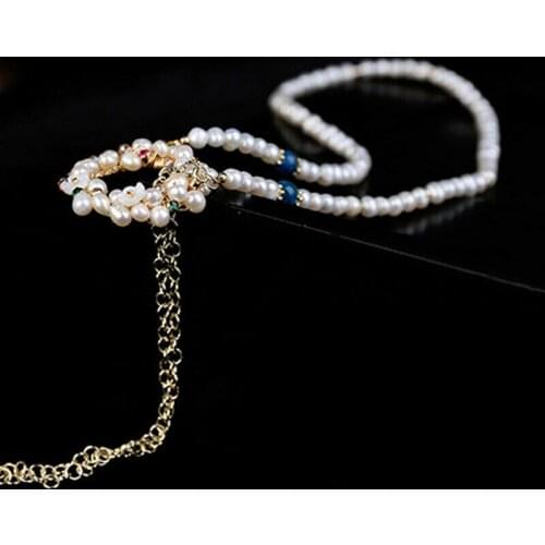 Delicate Elegant Party Baroque Natural Freshwater Pearl Necklace Chain Choker Charm Pendant Bib Clavicle Jewelry Anniversary New