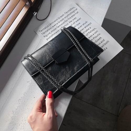 Solid Color PU Leather Crossbody Bags for Women 2020 Small Shoulder Simple Bag Female Chain Handbags and Purse Bolsos Para Mujer
