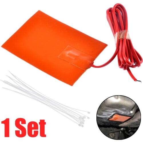 1pc 250W 9x13cm Engine Oil Pan Sump Tank Heater Pad 220V Silicone Heater Pad Block Hydraulic Tank Heating Plate