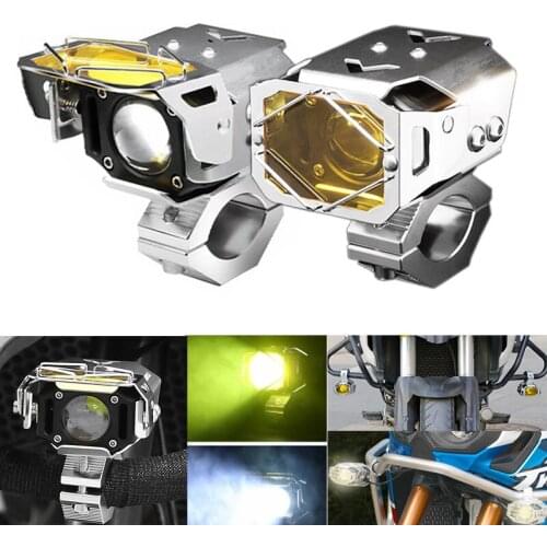 R1200GS R1250GS Fog light Assembly LED Auxiliary Driving Passing Fog Lamp 1pair 2 color Universal Motorcycle 24mm-34mm Handlebar
