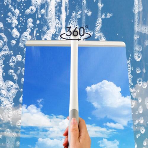 360-degree Rotating Brush for Windows Washing Glass Wiper for Home Clean Crystals Household Scraper Silicone Spatula Hand Tools