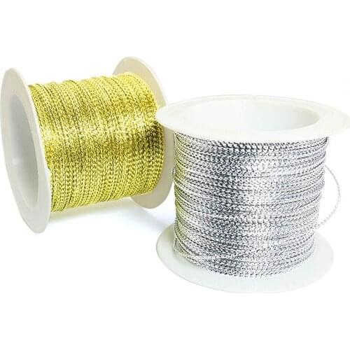 1mmx20m Cord Thread String Rope Bead Wires DIY for Jewelry Making String Wire Tag Metallic Non-Stretch Ribbon Gift Wrap Quality