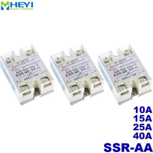 SSR-10VA 25VA 40VA 50VA Resistance Regulatorsingle phase solid state relay Heat Sink 220V I-50 With Plastic Cover
