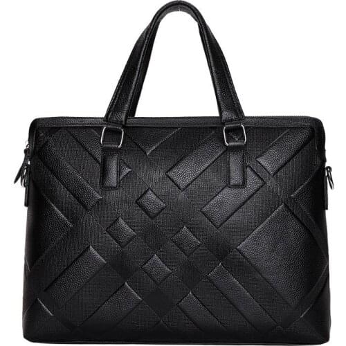 Mens Bag Genuine Leather Mens Shoulder Bags Male Leather Laptop Briefcase Messenger/Crossbody Bags for Men Handbag