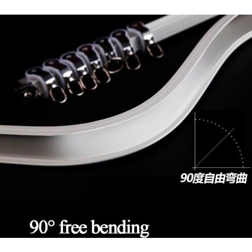 Heavy-Duty Flexible Track for Bay Window Aluminum Alloy Silent Curtain Rod Curtain Accessories Customized