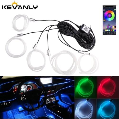 6M APP Control Car RGB LED LED Strips Decoration Strip Neon Strip Light Car Interior Light Bluetooth-compatible Atmospher light