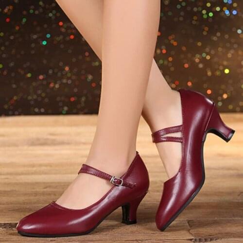 LIHUAMAO Leather women kitten heel pointed toe ankle strap Mary Jane shoes party dancing wedding ladies dress pumps