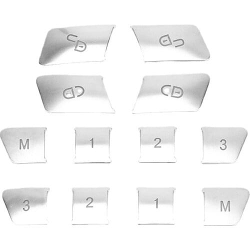 12pcs Car Interior Decoration for Mercedes Benz C E Class W204 W212 Car Inner Door Seat Memory Lock Buttons Trim Cover Stickers