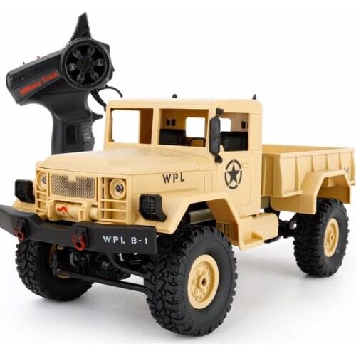 WPL B-1 1/16 Mini 2.4G 4WD Rc Crawler Off Road Car With Light RTR Toy Four-wheel Drive Metal Suspension Beam Bright Led Gifts
