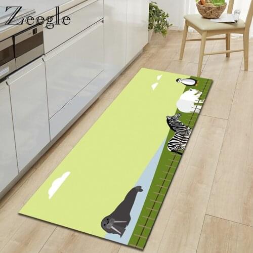 Zeegle Cartoon Pattern Kitchen Carpets Doormats Welcome Floor Mats Carpet in the Hallway Floor Mat for Living Room Anti-Slip Rug