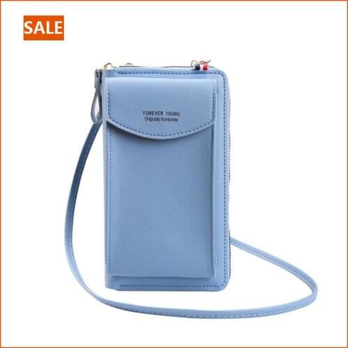 Ladies Black Shoulder Bag Fashion Casual Leather Zipper Women Purse Cell Phone Bag Outdoor Mini Messenger Bag For Women