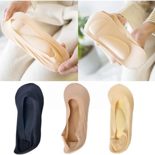 Women 3D Arch Socks Foot Massage Health Care Women Socks Slippers Socks Silk Mouth Gel Silica Invisible Shallow Ice Summer Z0G8