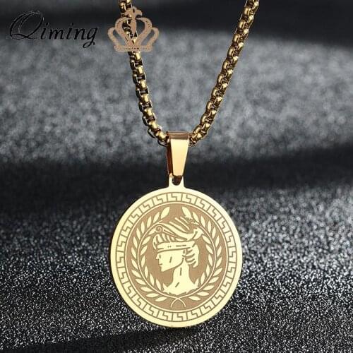 Athena is The Goddess Of Wisdom And Art Stainless Steel Necklace Fot Women Ancient Greek Mythology Jewelry Party Gift