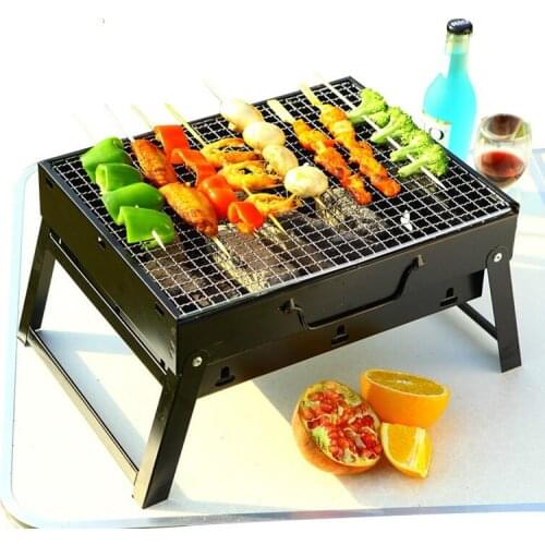 1Set Steel Outdoor Folding Barbecue Rack Wire Meshes Portable Household Charcoal Grills For Camping Campfire BBQ Tools