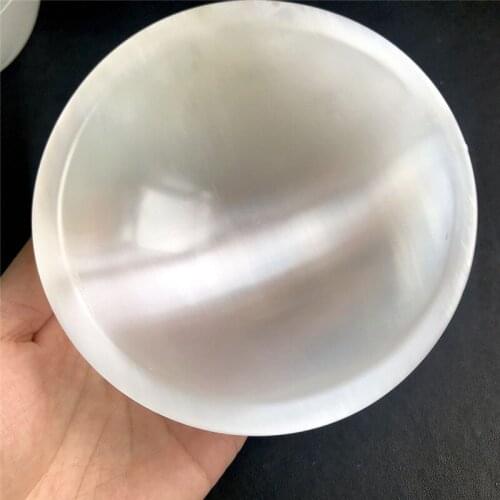 1PC Selenite Bowl Shaped Love Aromatherapy Container Gypsum Stone Quartz Crystal Yoga Power Relaxation Reiki Healing Home Decor