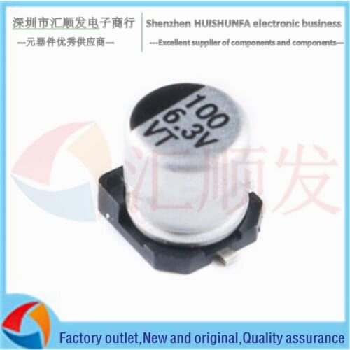 10PCS!!! High quality SMD aluminum electrolytic capacitor 6.3V 100UF 5*5.4mm SMD electrolytic capacitor