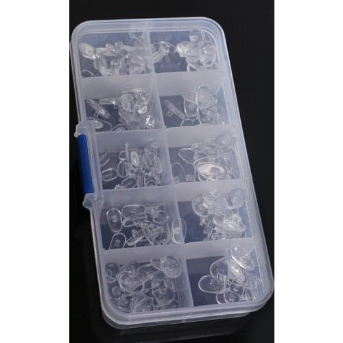 200pcs Silicone Glasses Nose Pad Eyewear Eyeglass Nose Pads With Case