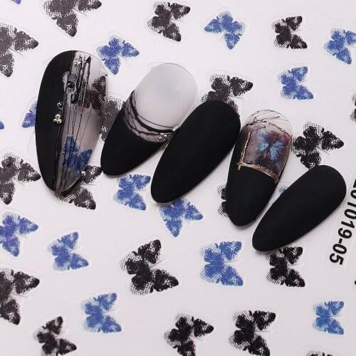 1pcs Leopard 3D Butterfly Designs Sticker Nail Decal DIY Slider for Manicure Nail Art Watermark Manicure Decoration