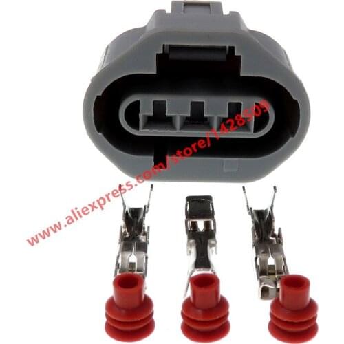 5 Sets 3 Pin Left Slot Female Waterproof Car Automotive Cable Plug