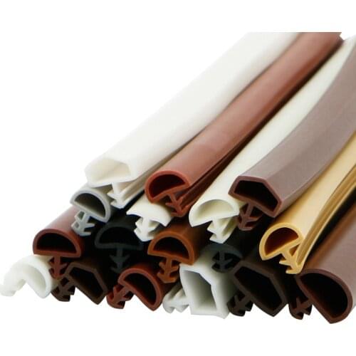 5M PVC Under Wooden Blocker Door Crash Threshold Bar Windows Glass Sealing Tape Tube Windproof Card Slot Noise Insulation