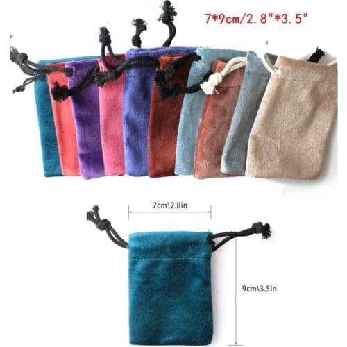 5pcs 7*9cm/2.8"*3.5" Drawstring Velvet Gift Bags Wedding Christmas Valentines Day Party Decoration Charms Jewelry Packaging