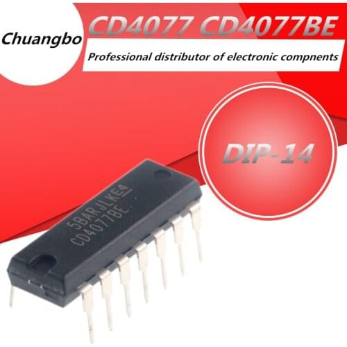 5pcs CD4077 CD4077BE DIP-14 CD4077B New spot IC