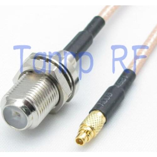 6in MMCX male plug to F female jack RF adapter connector 15CM Pigtail coaxial jumper cable RG316 extension cord