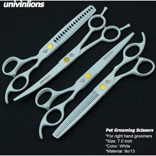 7" stainless steel pet gromming scissors professional dog grooming kit cutting and thinning upward scissors pets beauty tools
