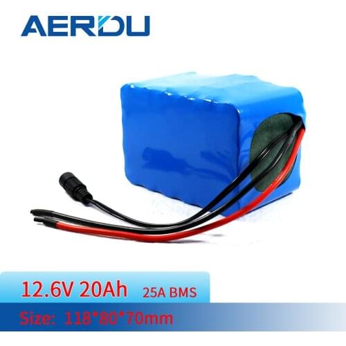 AERDU 3v8p 12v 7.5v 20ah 18650lithium battery pack 2500mah 220w for motor scooter light inverter miner with bms Protection Board