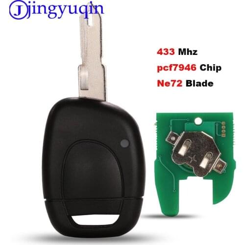 Jingyuqin Car Remote Key Fit for Renault Master Kangoo Clio Twingo NE72 Blade PCF7946 Chip 433MHZ