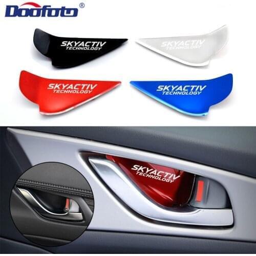 Auto Styling Door Handle Wrist Bowl Trim Sticker For Mazda 2 3 6 Demio CX3 CX-5 CX5 CX 5 CX7 CX9 MX5 Axela ATENZA 2017 2018 2019