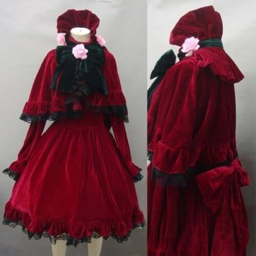 Free shipping Anime Rozen Maiden Cosplay Cartoon Shin ku Reiner Rubin Cos Halloween Party Man Woman Cosplay Costume