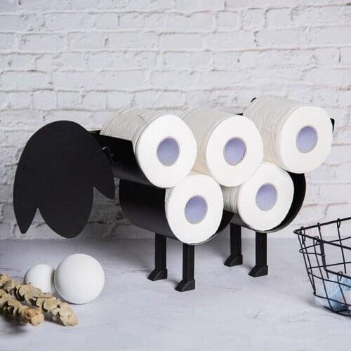 Sheep Toilet Paper Holder Bathroom Roll Paper Towel Holder Toilet Paper Holder Paper Holder Bathroom Iron Frame Decor