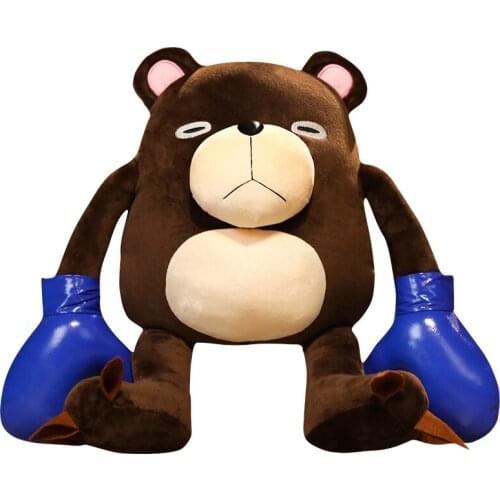 Anime Jujutsu Kaisen Boxing Bear Plush Toy Stuffed Japanese Cartoon Animal Doll Plushie Body Pillow Creative Gifts for Kids Boys