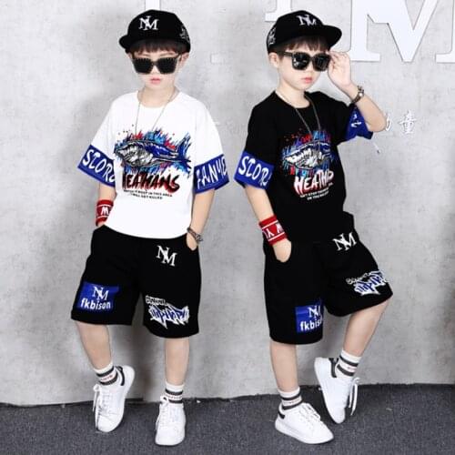 Summer Kids Boys Clothes Sets 2pcs Cartoon Children Clothing T Shirt Short Pants Sport Suit Outfit 4 5 6 7 8 10 12 14 Years