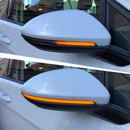 For Volkswagen VW Golf MK7 7 GTI R GTD 2013 2015 2016 2018 Flowing Water Blinker Flashing Light LED Dynamic Turn Signal Light